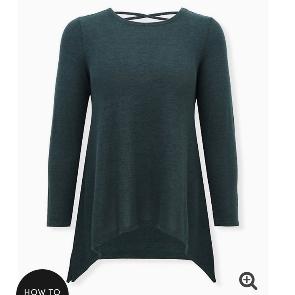 Torrid Back Lattice Light Weight Sweater Plus Size 2